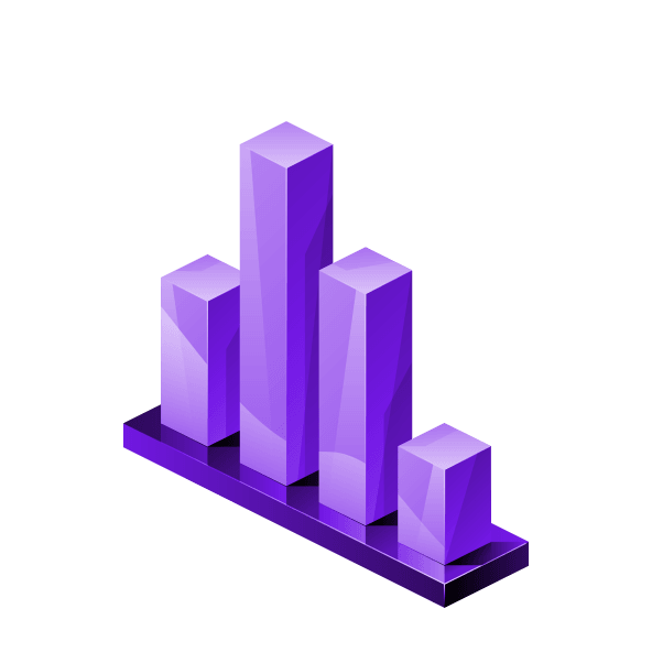 A 3D bar chart depicting telemetry data in the context of IT observability