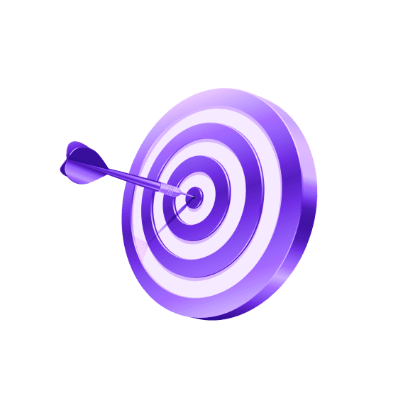 Dartboard representing the selection of company use cases